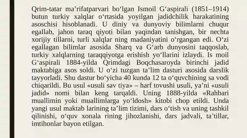 Jadid ma’rifatparvarlarining o‘lka ijtimoiy-ma’naviy hayotida tutgan o‘rni 3