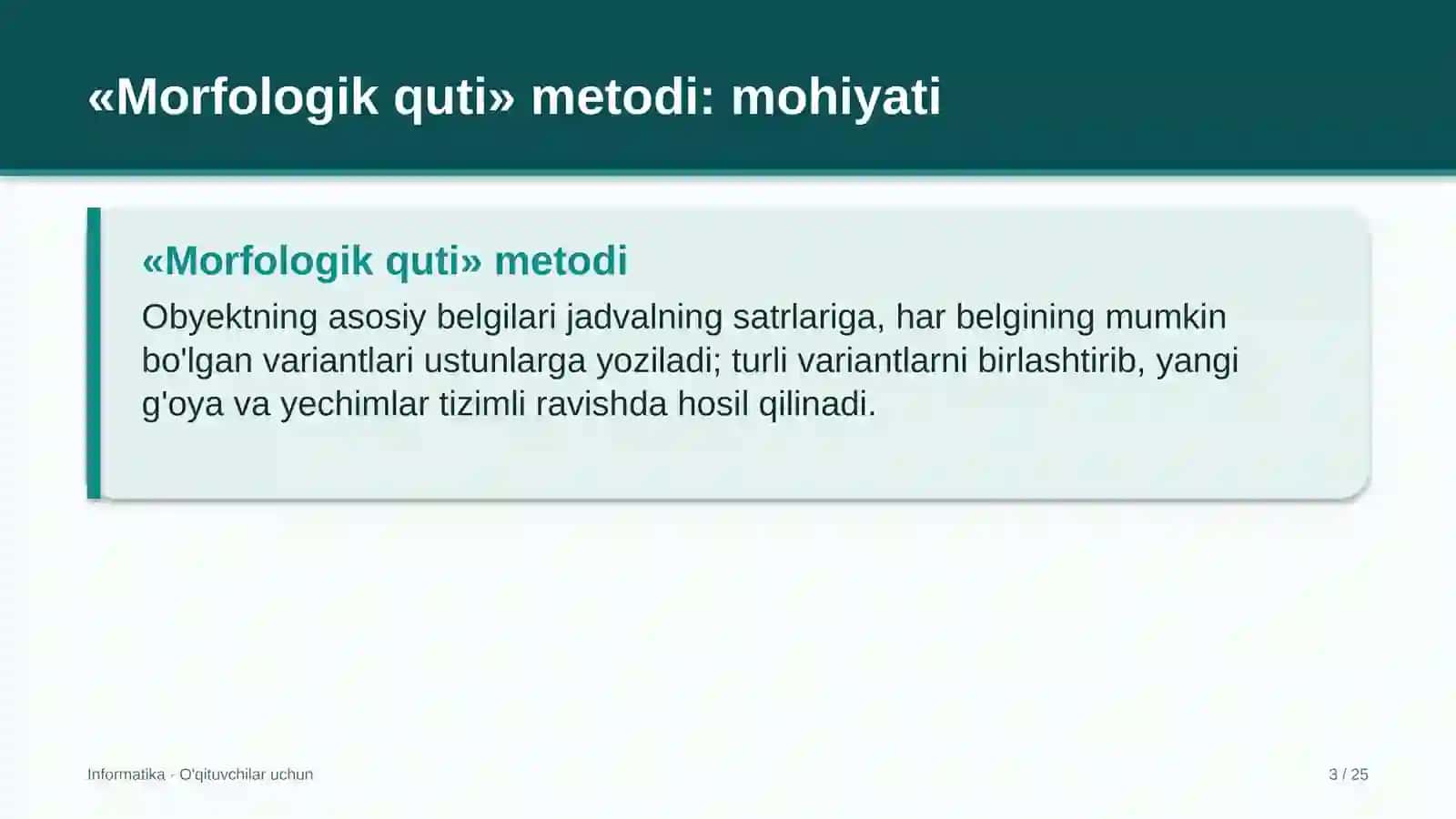 informatika darslarida morfologik quti metodidan foydalanish 6551 3
