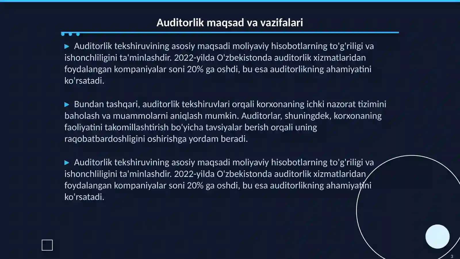 Auditorlik tekshiruvini rejalashtirish 3