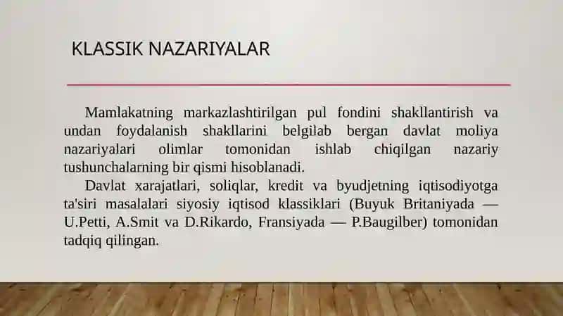 Davlat moliyasi va uning nazariyasoslari 3