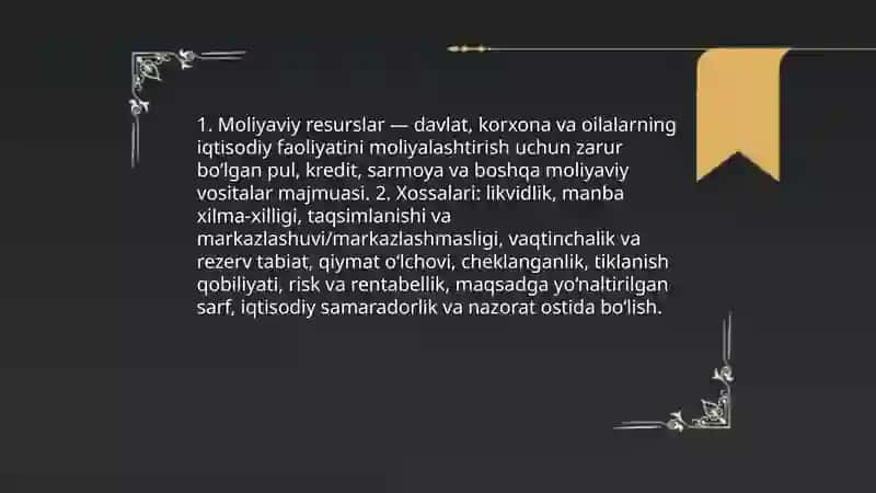 Moliyaviy Resurslar 3