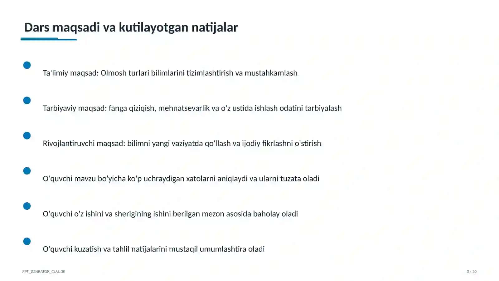 Olmosh turlari (6-sinf) 3