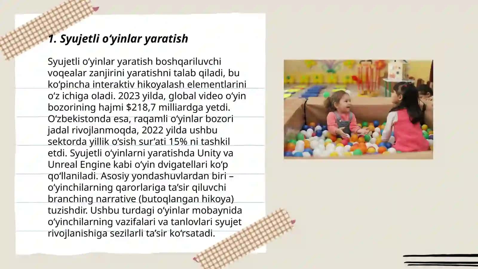 Syujetli-rolli òyinlar va sahnalashtirish markazi 3