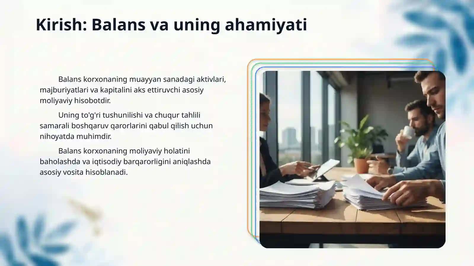 Xo‘jalik muomalalari ta’sirida balansda sodir bo‘ladigan o‘zgarishlar 3