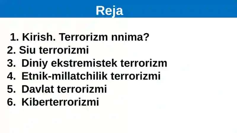 Terrorizmning turlari (siyosiy, ijtimoiy, diniy) 3