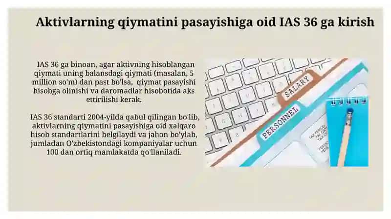 BHXS (IAS) 36. "Aktivlar qadrsizlanishi" 3