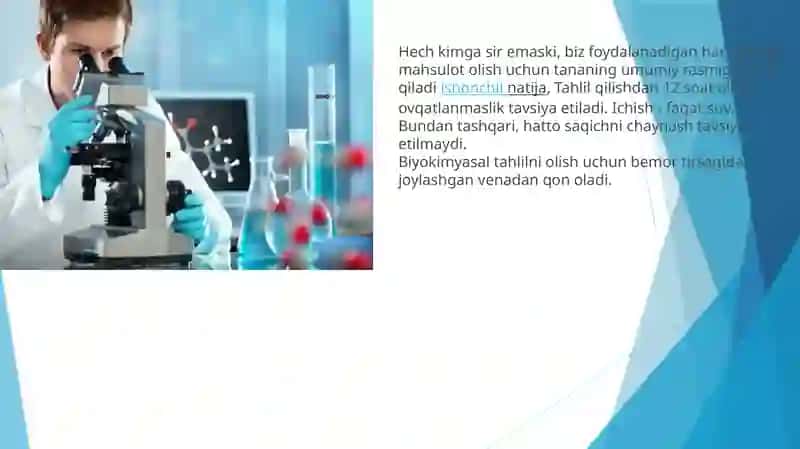 Biokimyoviy qontekshiruvi qanday ko'rsatkichlarni o'z ichiga oladi 3