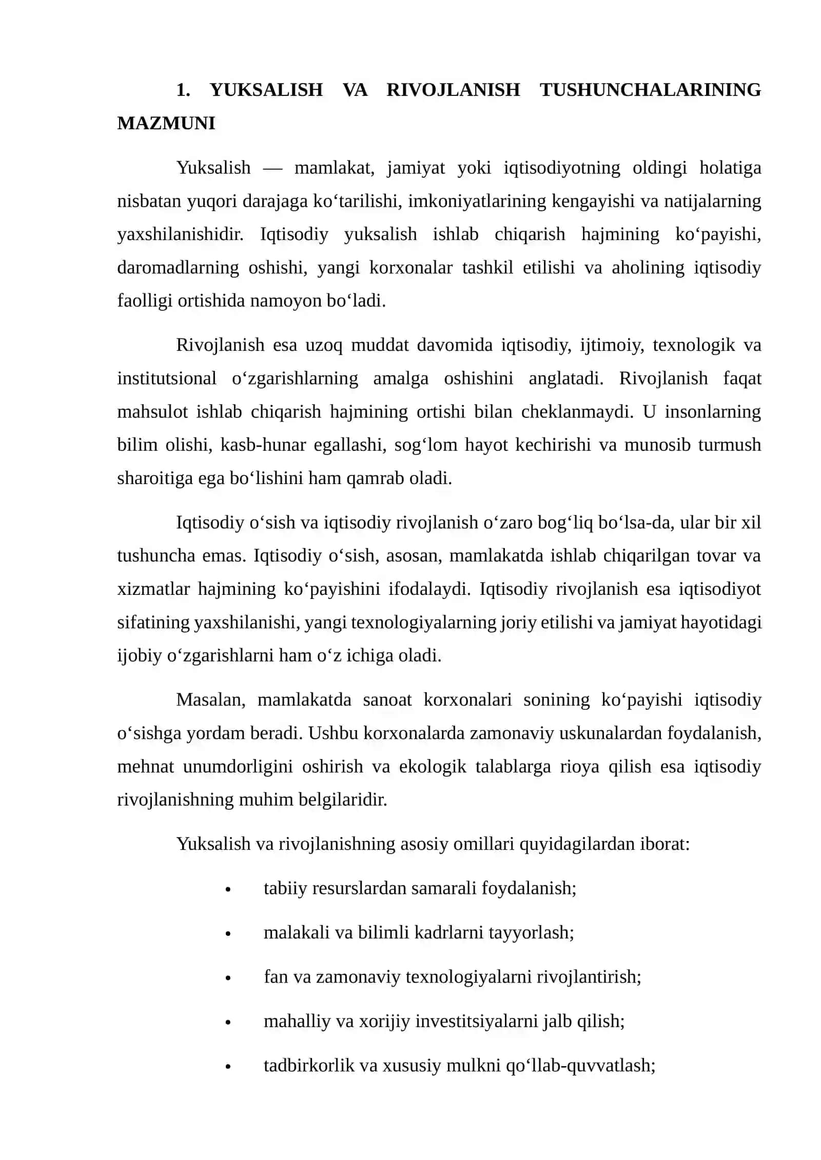 YUKSALISH, RIVOJLANISH VA IQTISODIY SIYOSAT 3