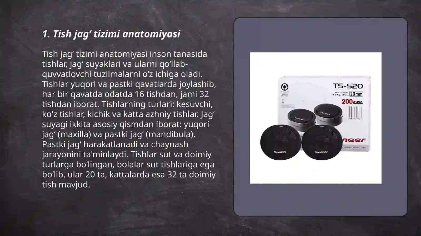 Tish jagʻ tizimi kistalari va xavfli va xavfsiz oʻsma kasalliklari nur tashxisi 3