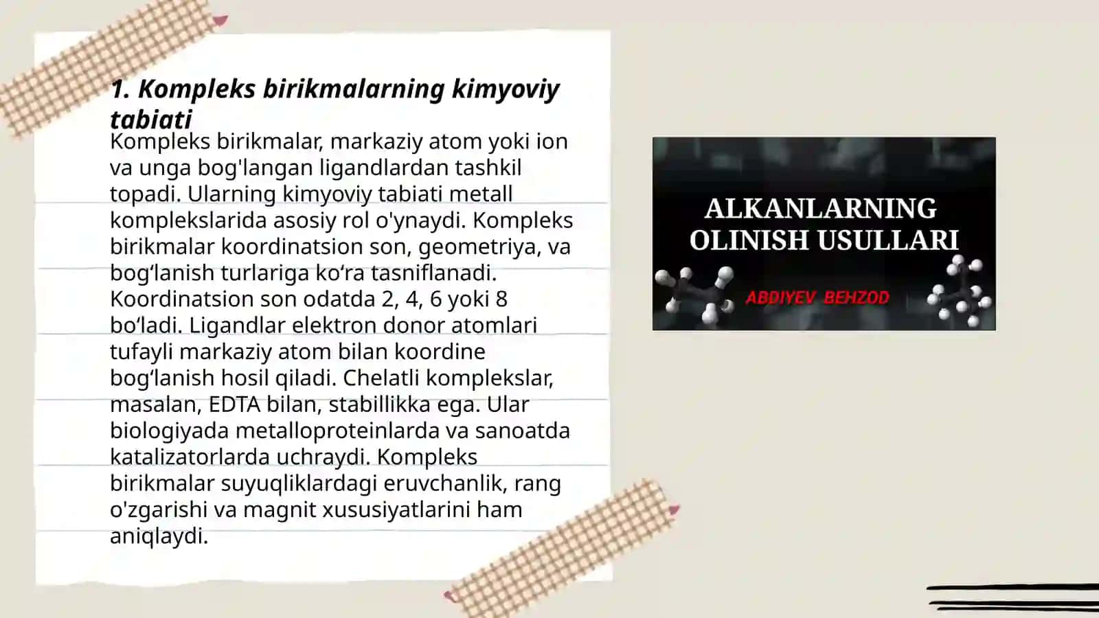 Kompleks birikmalarning olinish usullari hamda tarixi 3