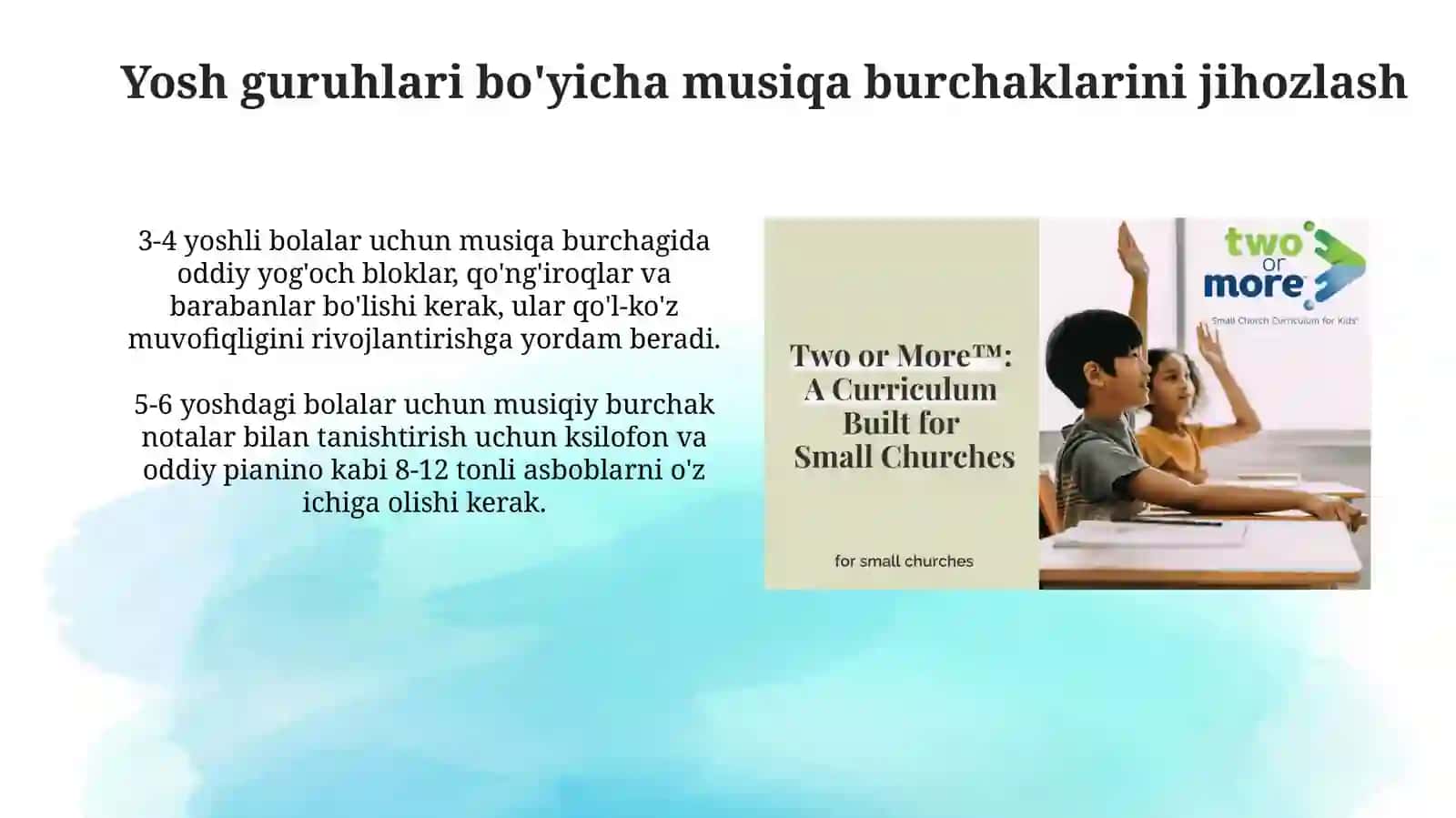 Yosh guruhlari bo'yicha musiqa burchaklarini jihozlash 3