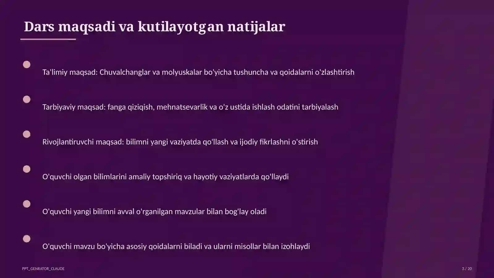 Chuvalchanglar va molyuskalar (7-sinf) 3