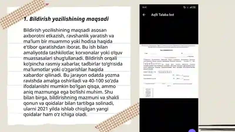 Bildirish yozilishi 3