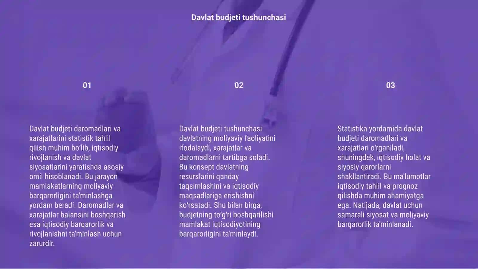 Davlat budjeti daromadlari va xarajatlari statistikasi 3