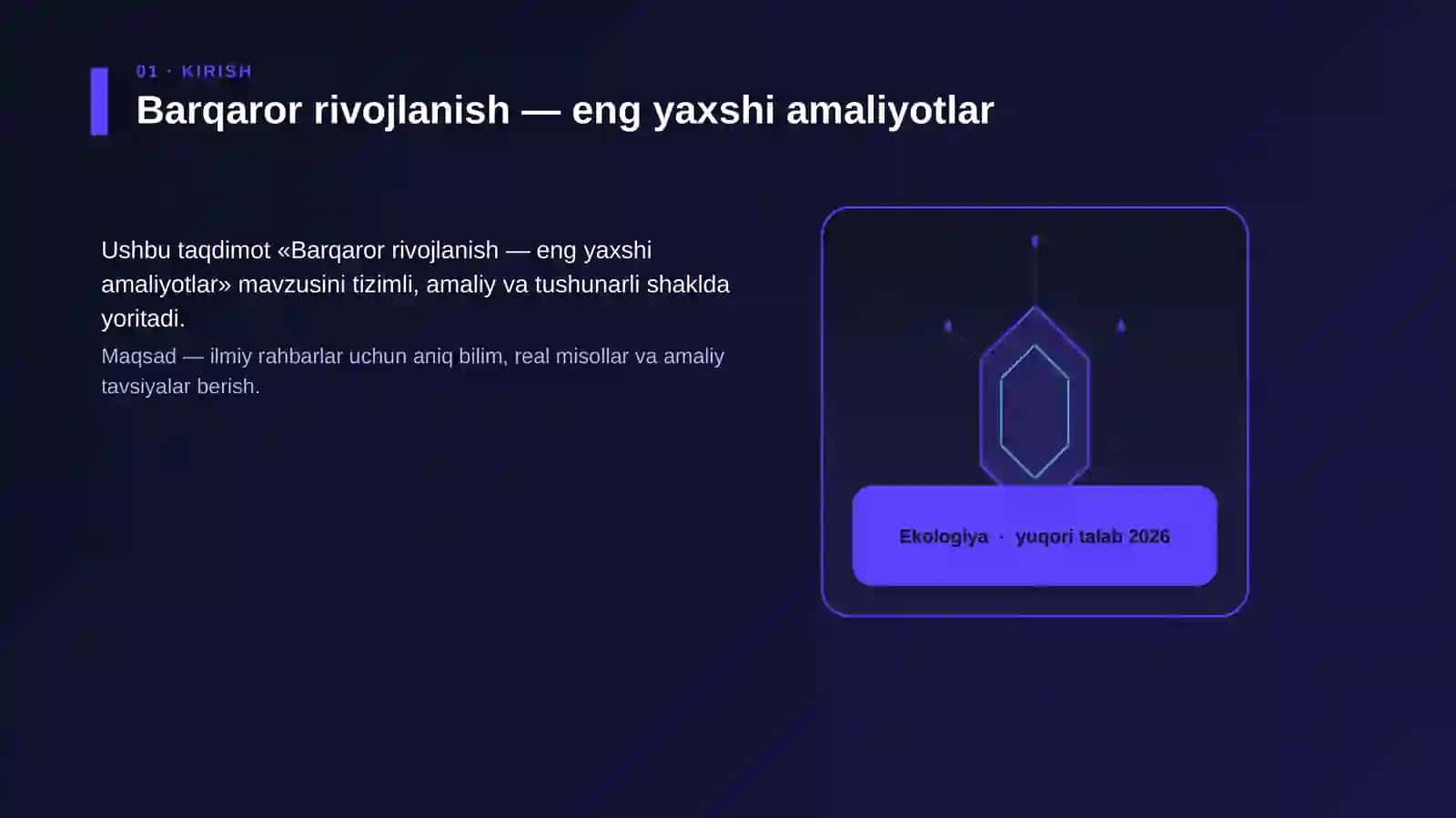 Barqaror rivojlanish — eng yaxshi amaliyotlar 3