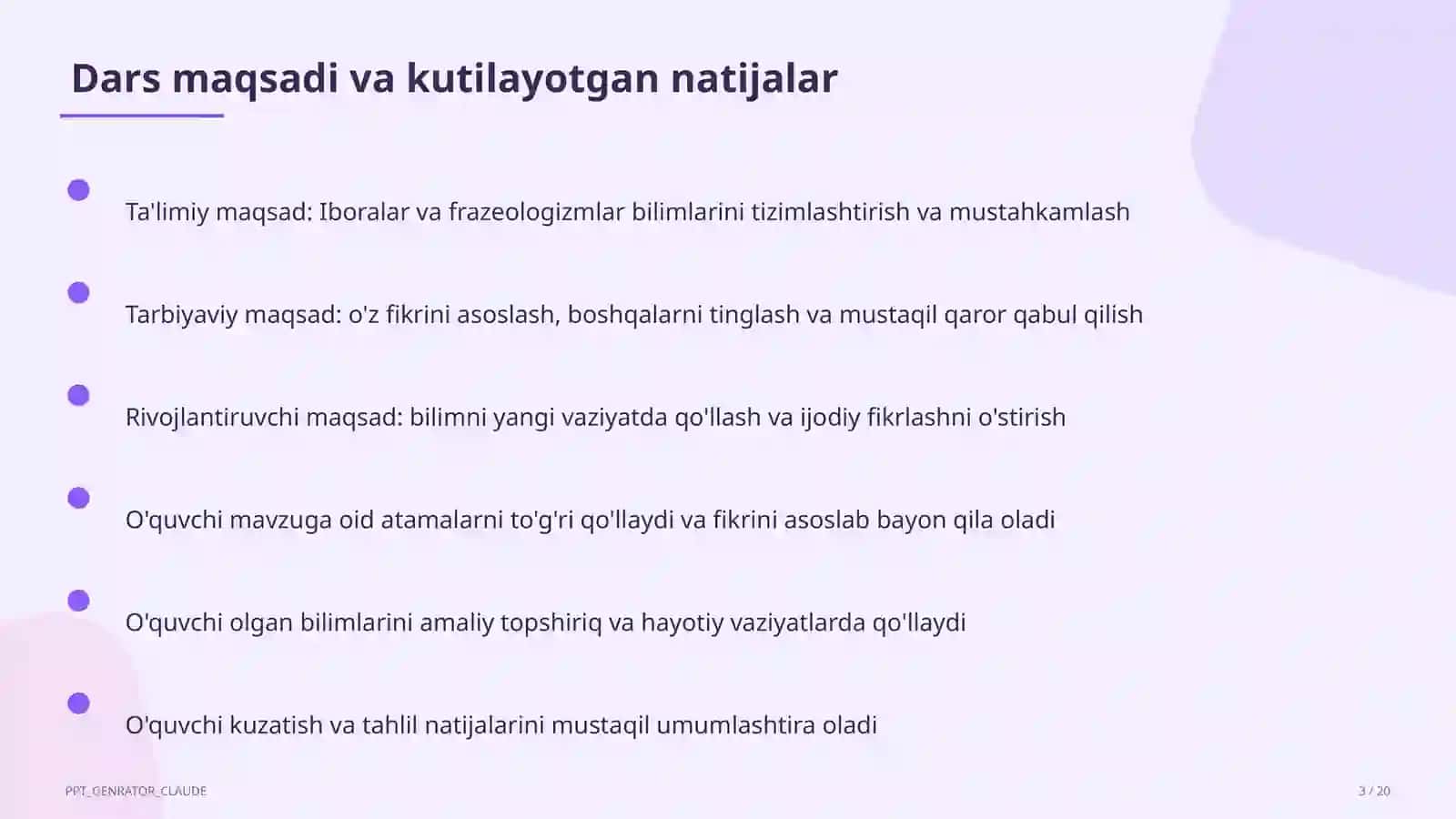 Iboralar va frazeologizmlar (5-sinf) 3