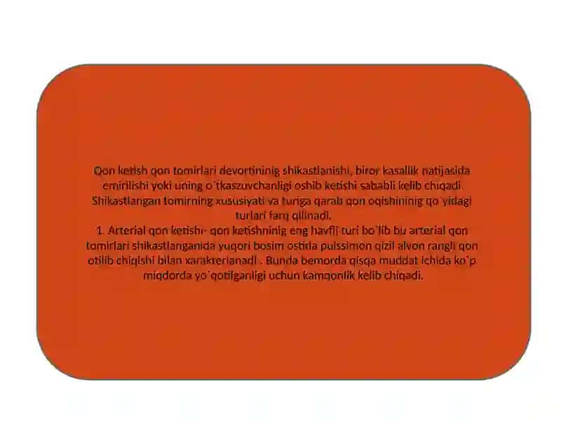 Qon Ketish Turlari 3