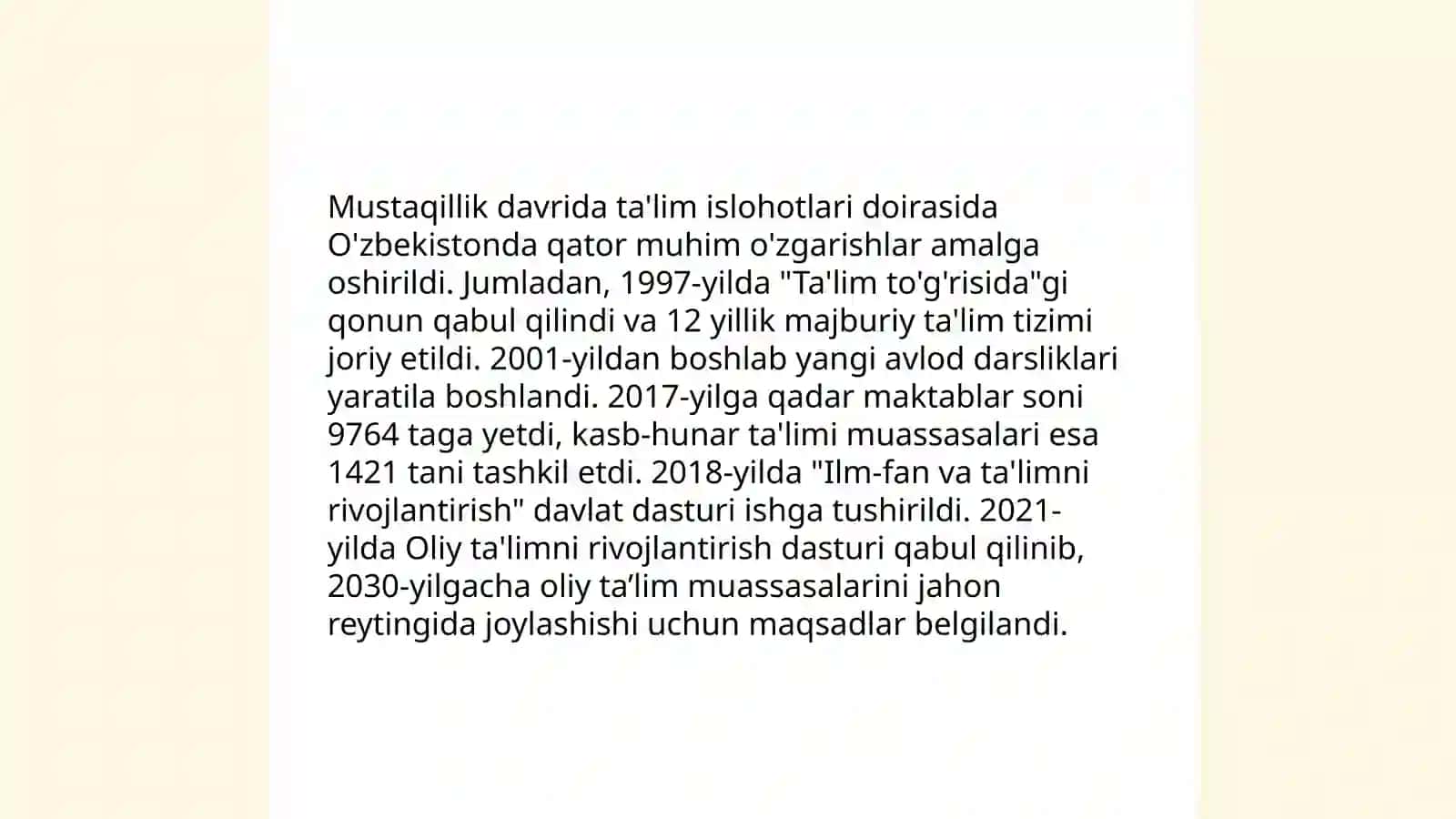Mustaqillik yillarida ta‘lim tizimi: kecha va bugun 3