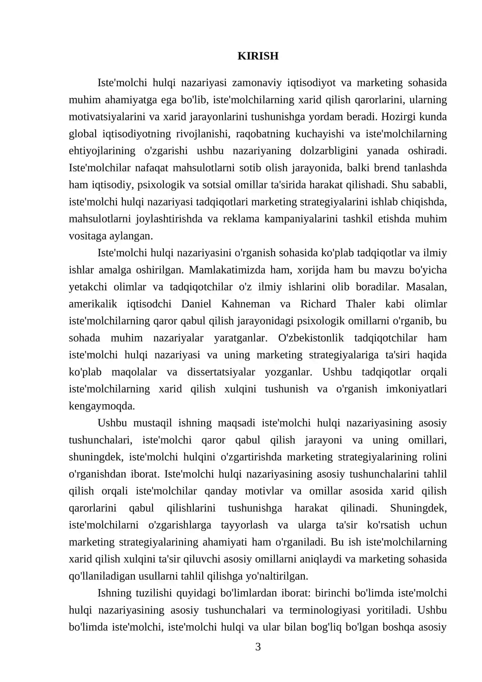 Iste'molchi hulqi nazariyasi 3