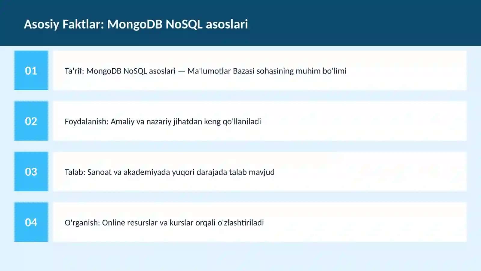 MongoDB NoSQL asoslari 3