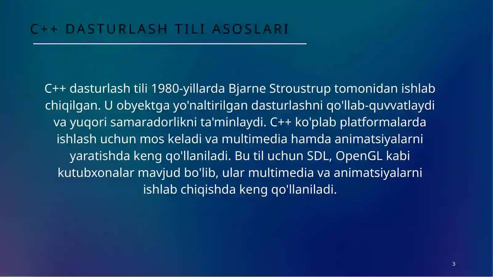 c++ dasturlash tilida multimedia va animatsiyalar 3