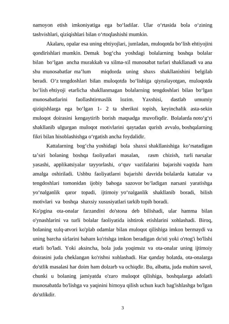 BOLA SHAXSINING RIVOJLANISHI KAMOLOTI VA TARBIYASI 3