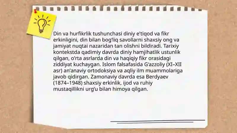Din va hurfikrlik 3