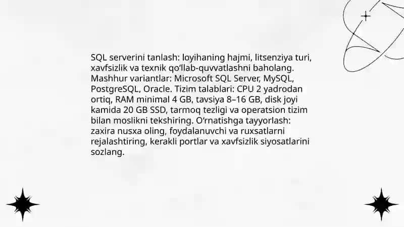 SQL dasturini o‘rnatish va sozlash 3