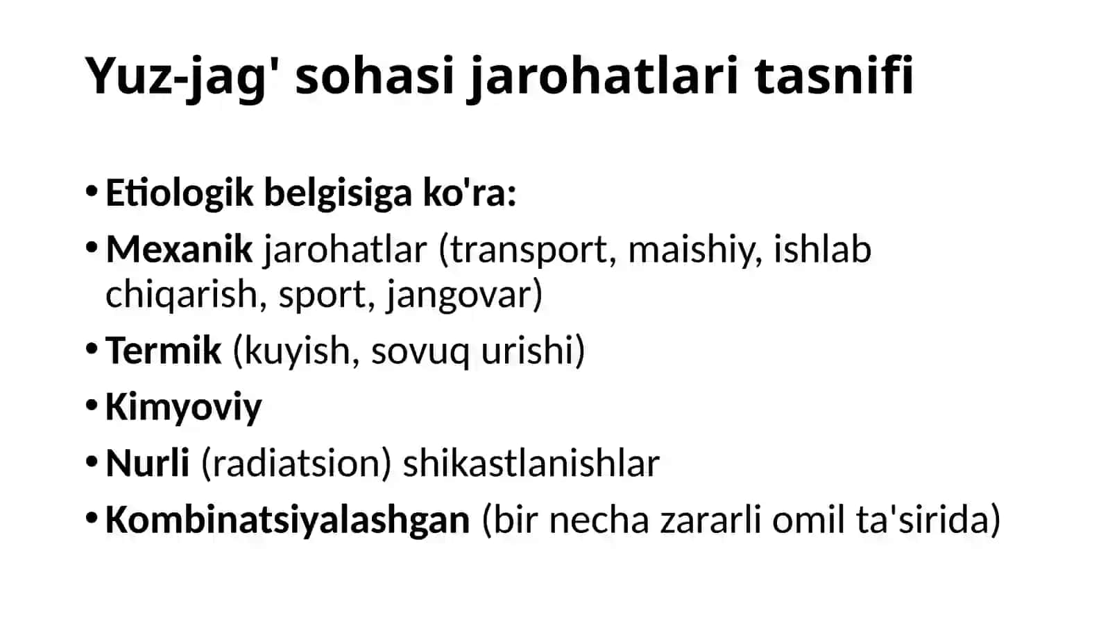 Yuz-jag'sohasijarohatlari 3