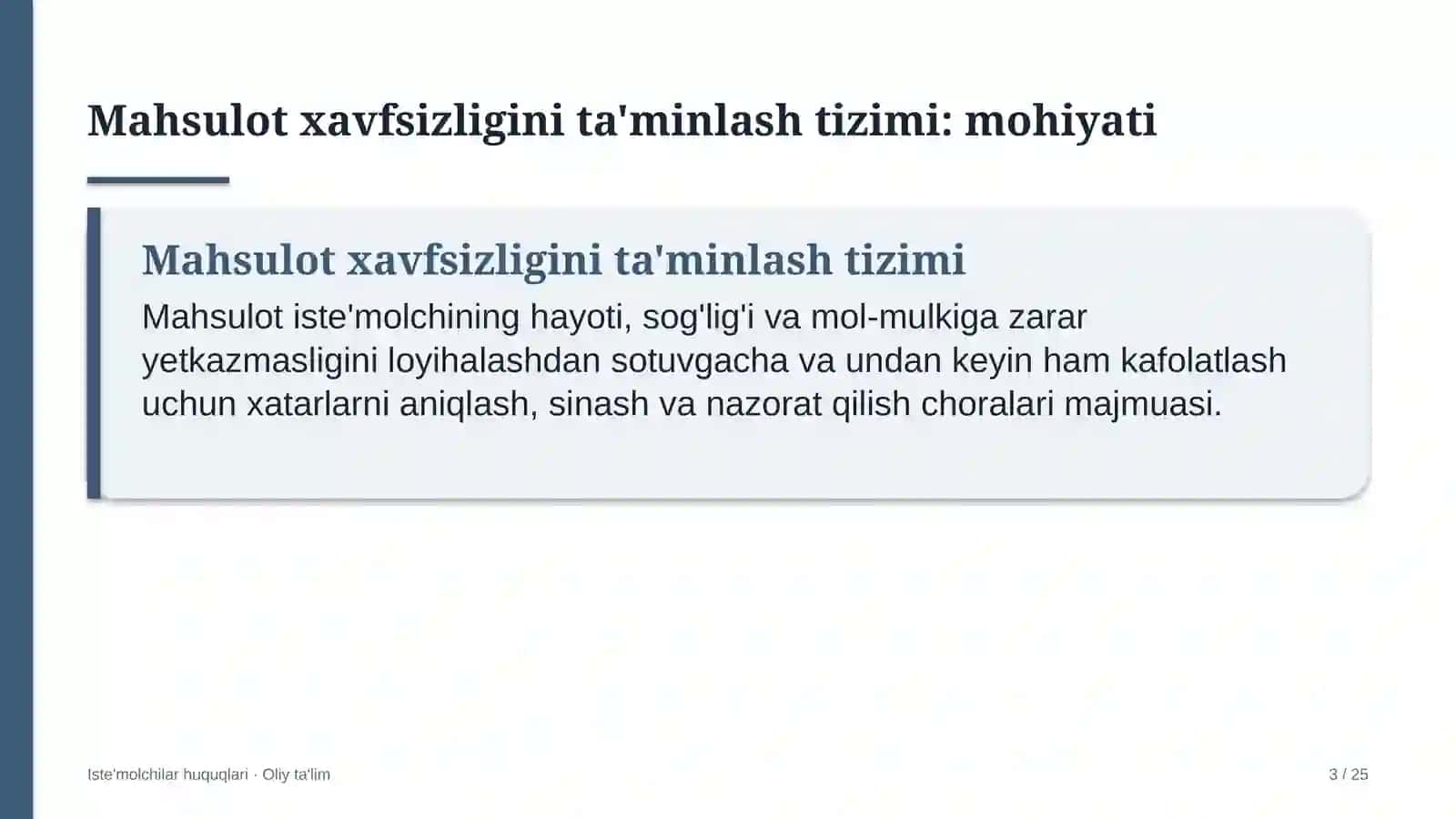 ommaviy axborot vositalarida mahsulot xavfsizligini ta'minlash tizimi 8194 3