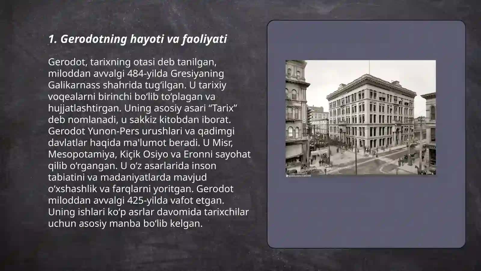 Antik davr tarx falsafasi: Geradot va fales qarashlari 3