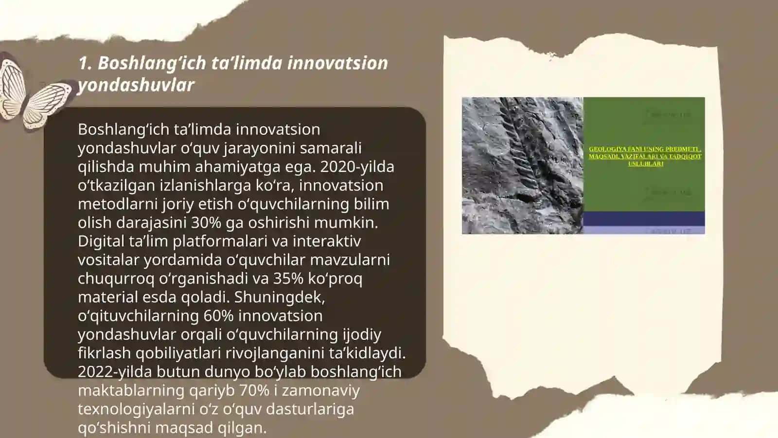 Boshlangʻich taʼlimda innovatsion va integratsiya fanining mazmuni, predmeti va metodologiyasi 3
