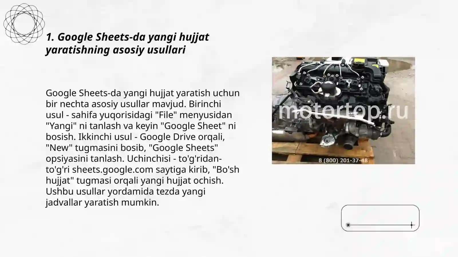 Google Sheets-da yangi hujjat yaratish 3