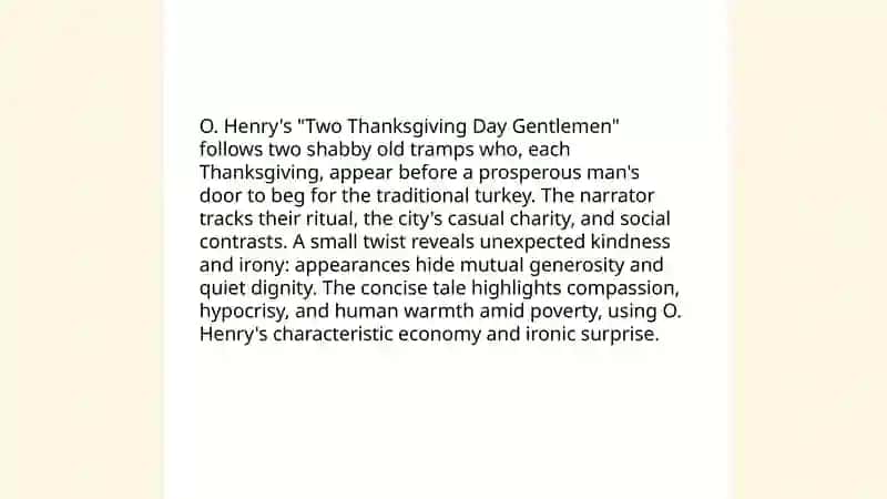 "Two Thanksgiving Day Gentlemen" 3