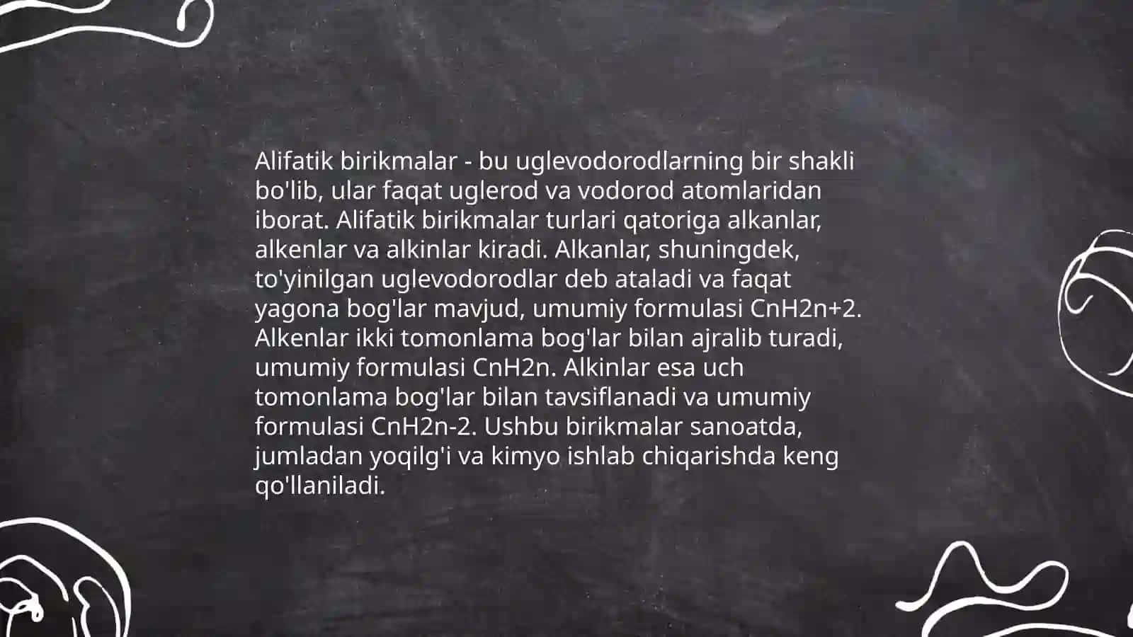 Alifatik birikmalar 3