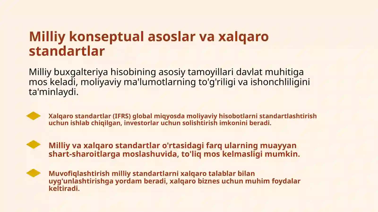 Oʻzbekistonda buxgalteriya hisobining milliy konseptual asoslarini xalqaro kontseptsiyalariga muvofiqlashtirishdagi muammolar va uni takomillashtirish 3