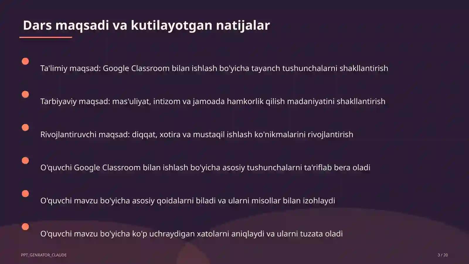 Google Classroom bilan ishlash 3