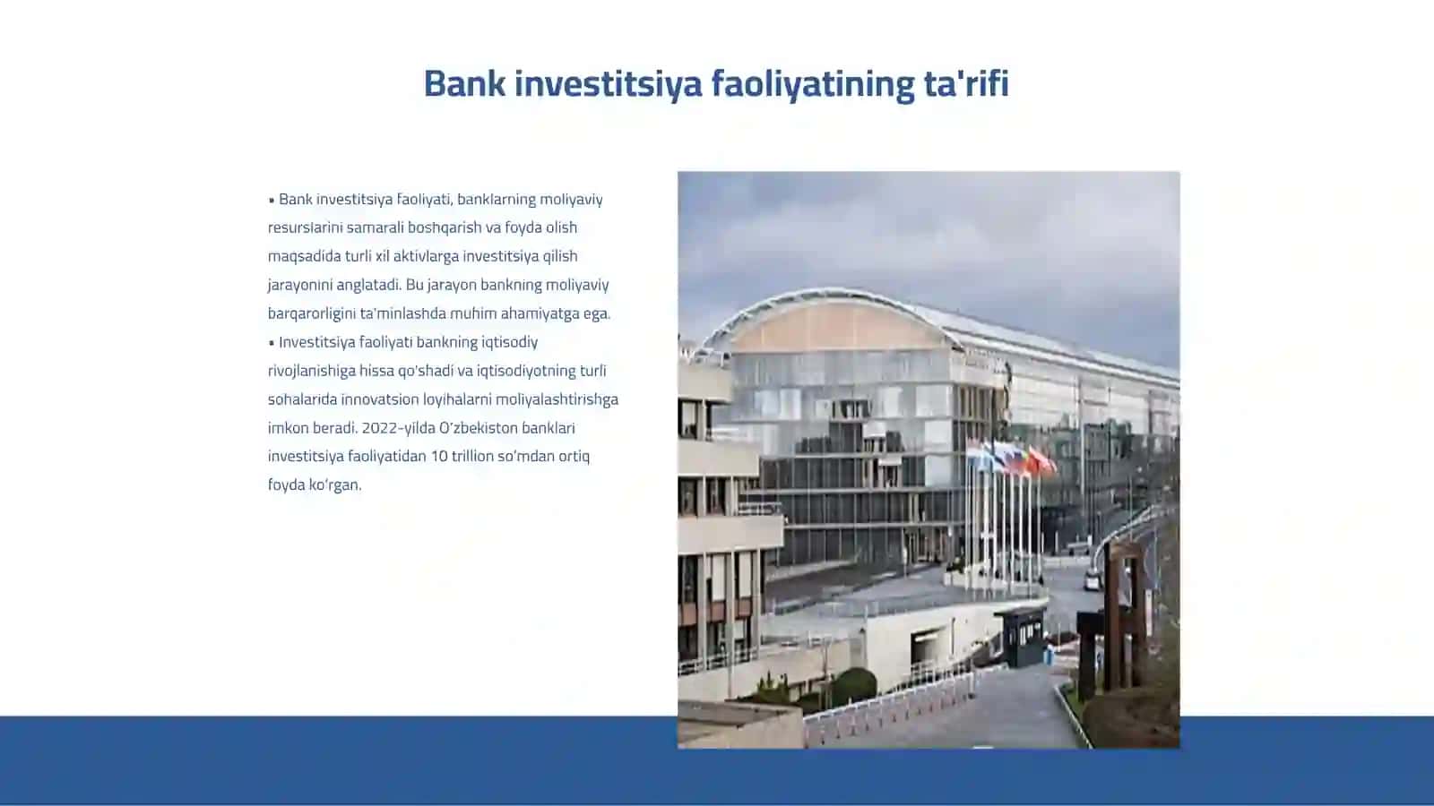 Banklarda investitsiya faoliyati va investitsiya siyosati 3