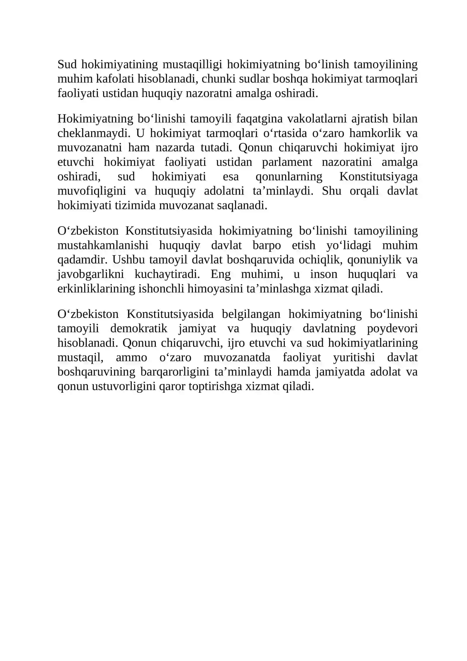 Hokimiyatning bo‘linishi tamoyili 3