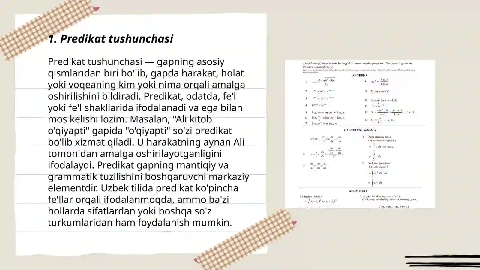 Predikatlar algebrasi. Predikatlar va kvantorlar 3