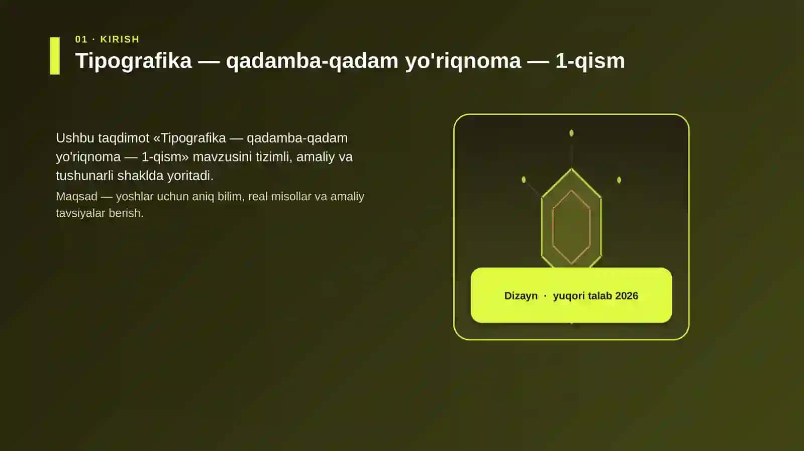 Tipografika — qadamba-qadam yo'riqnoma — 1-qism 3