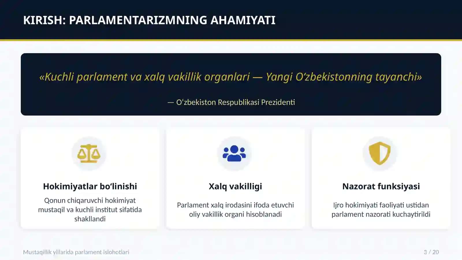 Mustaqillik Yillarida Uzbekistonda Parlament Tizimidagi Ishlohtlar 1991-2025 | Professional Tahlil va Tarixiy Sharh 3
