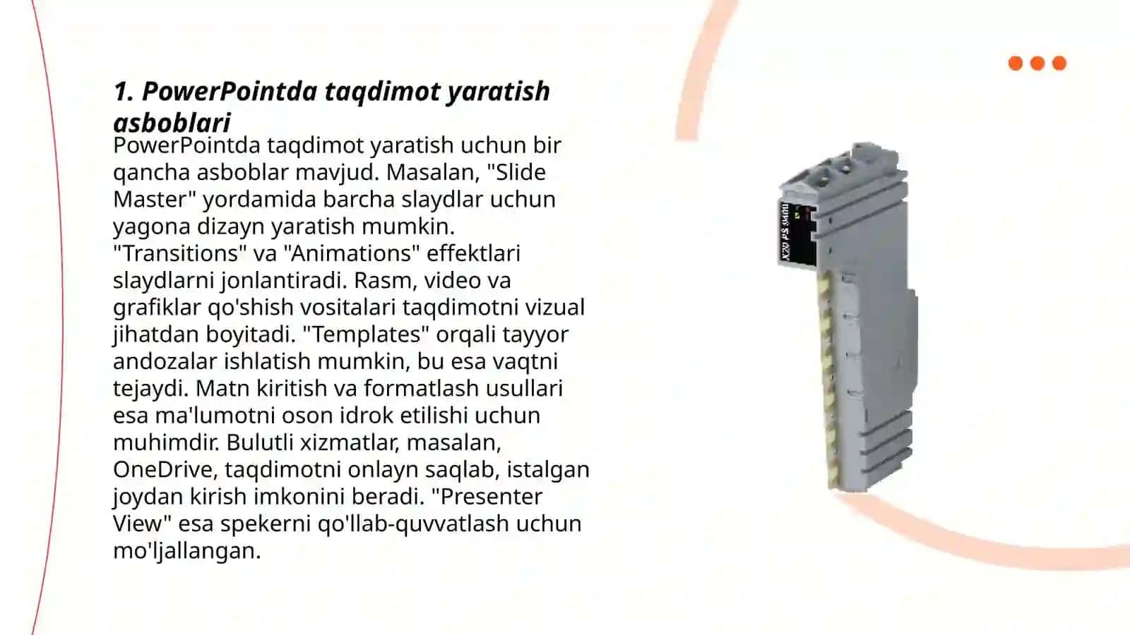 Ms Power Pointda o’rgatuvchi-interaktiv taqdimotlar yaratish 3