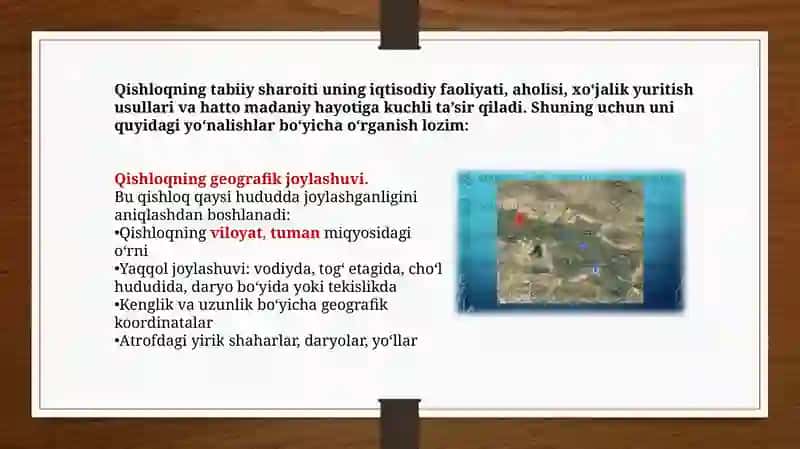 Geografiya va iqtisodiy bilim asoslari Yo'nalishi 3