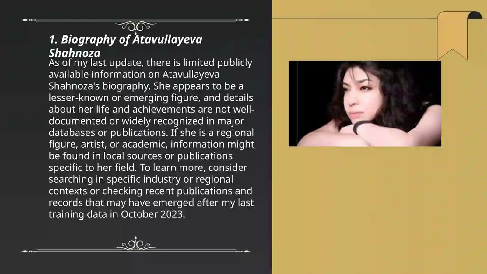 Biography of Atavullayeva Shahnoza 3