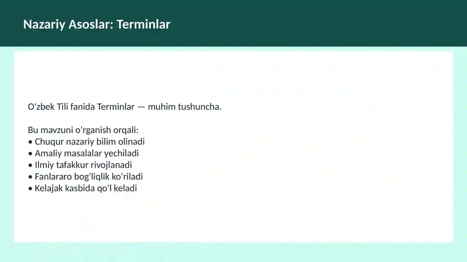 O'zbek Tili Arxaizmlar Dars ishlanma 3