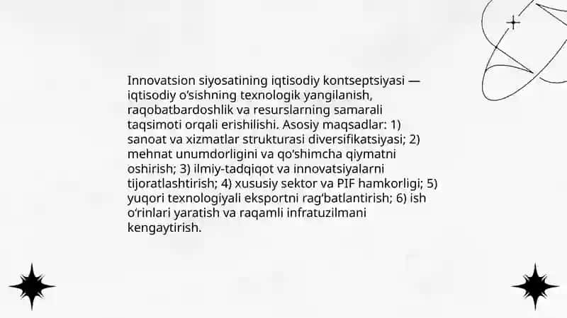O‘zbekistonning innovatsion siyosatining iqtisodiy asoslari 3