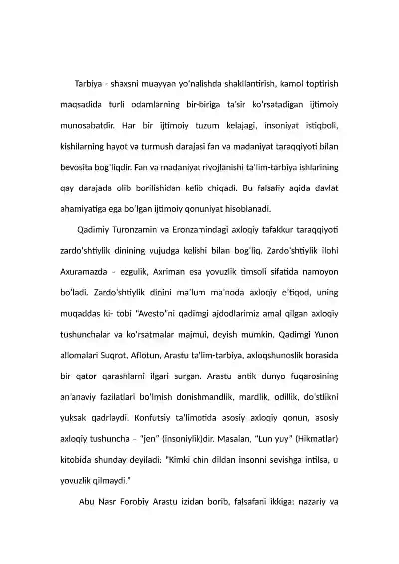 Sharq mutafakkirlari asarlarida yoshlar tarbiyasiga oid qarashlarning yoritilishi 3
