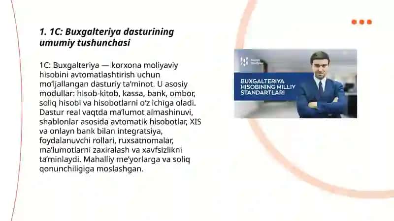 1C:buxgalteriya dasturiy mahsuloti haqida tushuncha 3