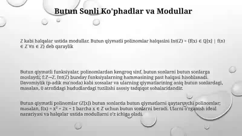 Butunqiymatli funksiyalar 3